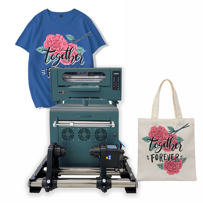 Stampa DTF da 30 cm T-shirt in tessuto a pellicola PET T-shirt in tessuto A3 Stampa DTF con macchina a polvere di agitazione