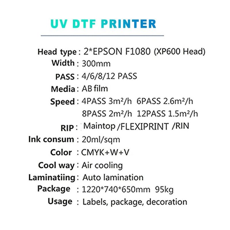 AB Film Media Digital UV Printing Machine con colore inchiostro CMYK W+V