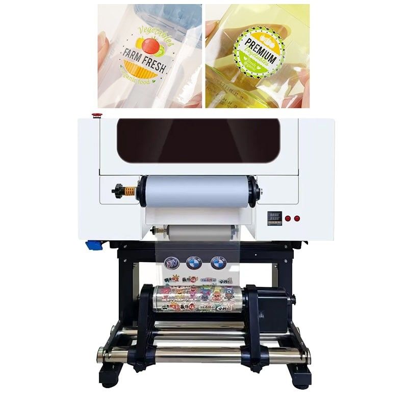 Stampante DTF UV da 30 cm a rotoli Stampante DTF UV A3 con laminazione per adesivi