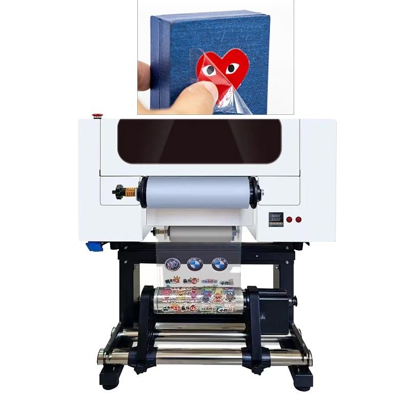 Stampa DTF UV A3 30cm 60cm Stampa DTF UV Film AB per la stampa di adesivi per etichette a cristallo