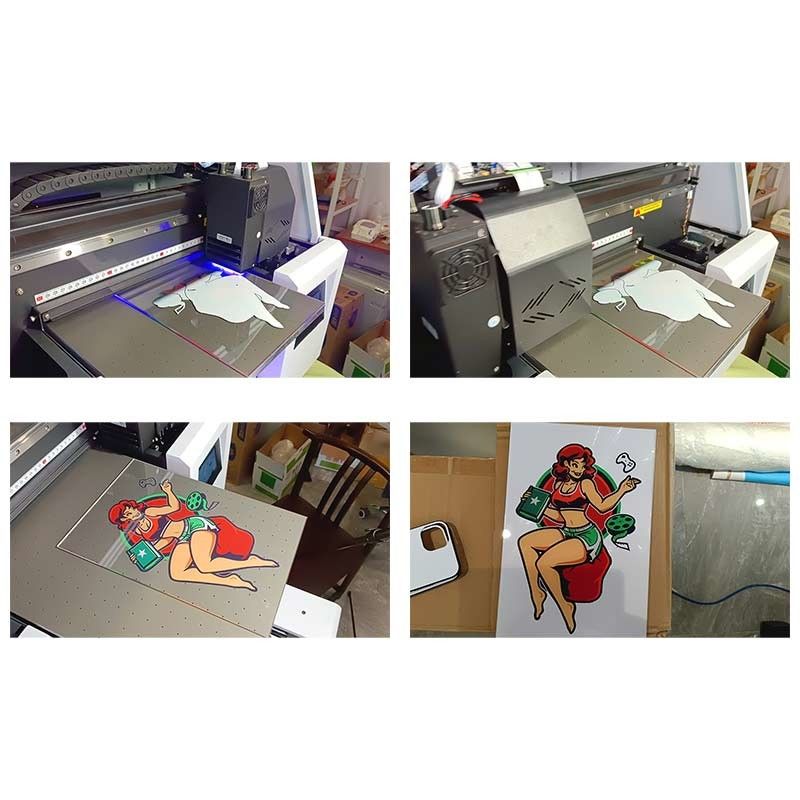 Stampa digitale a piattaforma UV a 8 canali per la stampa di materiali plastici acrilici metallici lucidi