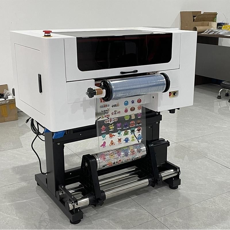 Stampa DTF UV A3 Stampa logo DTF UV 30CM Da rotolare a rotolare Stampa DTF UV con laminazione per adesivi