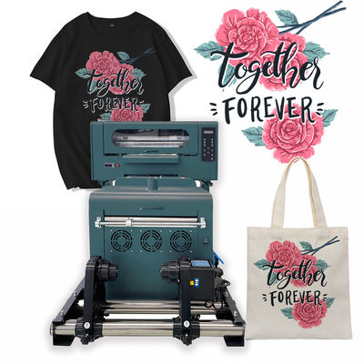 Stampa T-shirt da 300 mm Stampa a getto d'inchiostro DTF con agitatore e asciugatrice
