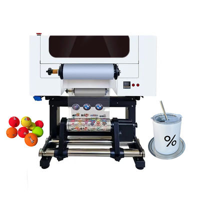 Stampa DTF UV da 30 cm con due teste A3 DTF UV per bottiglie di plastica acrilica